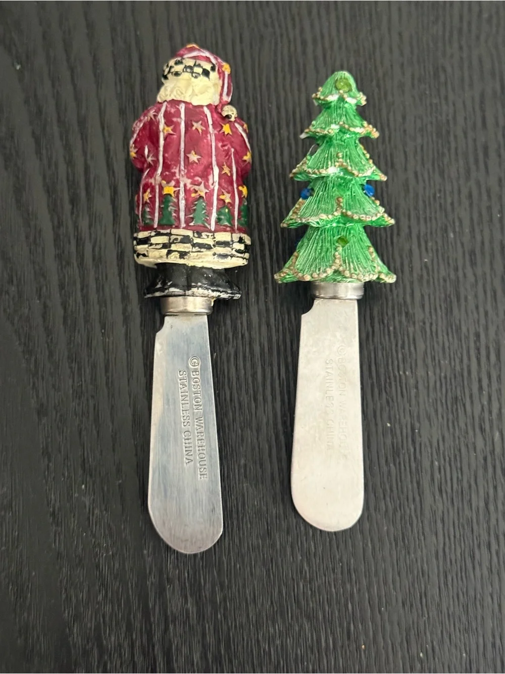 Boston Warehouse 6 Stainless Steel Holiday Spreaders - Silver Finish